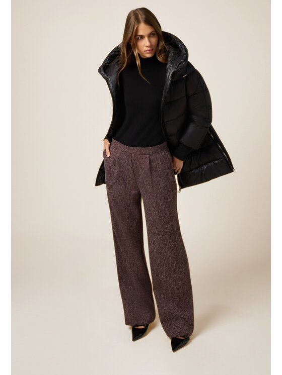 Oltre Oltre Pantaloni di tessuto P014R109071N036 Bordeaux Baggy Fit