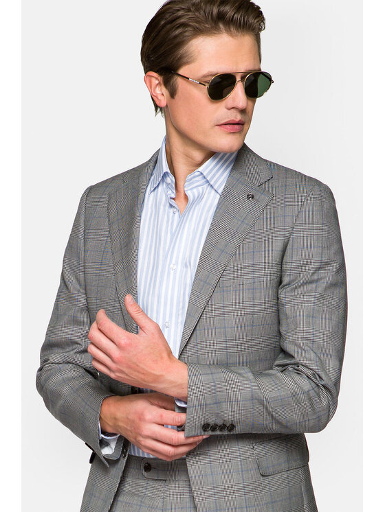Lancerto Lancerto Garnitur 3 Szary Regular Fit