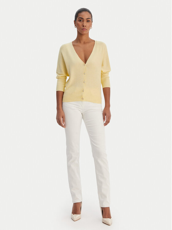 Morgan Morgan Kardigāns 251-MBATSI Dzeltens Slim Fit