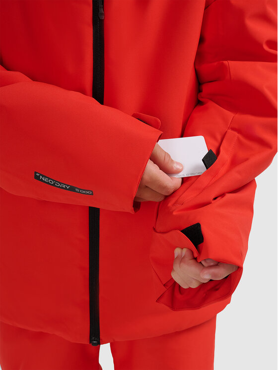 4F 4F Kurtka narciarska BASIC SKI Czerwony Regular Fit