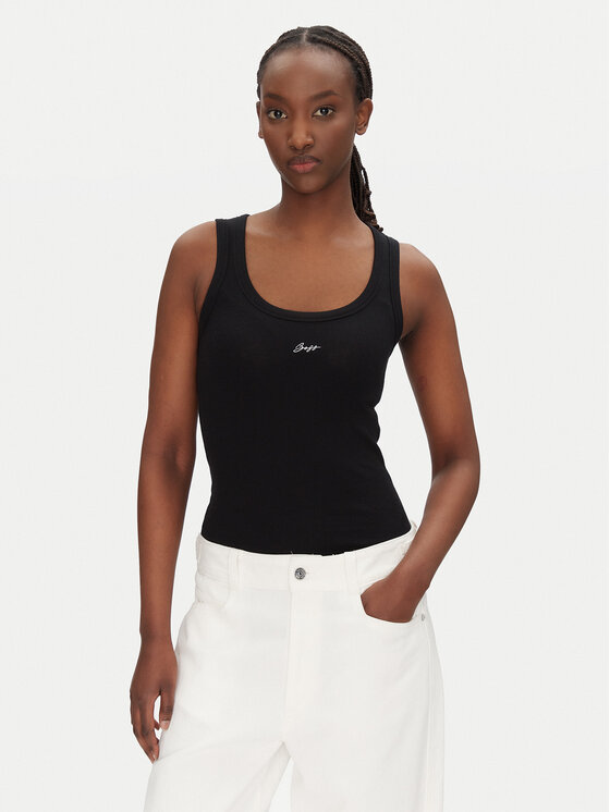 BOSS Top C_Ematite 50547548 Čierna Slim Fit