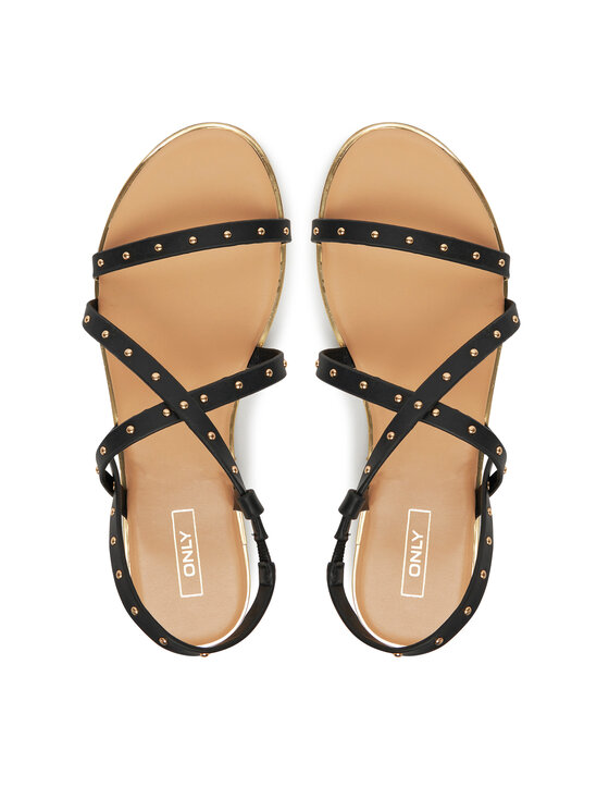 ONLY Shoes ONLY Shoes Sandále Onlmari-4 Pu Studs 15342339 Čierna