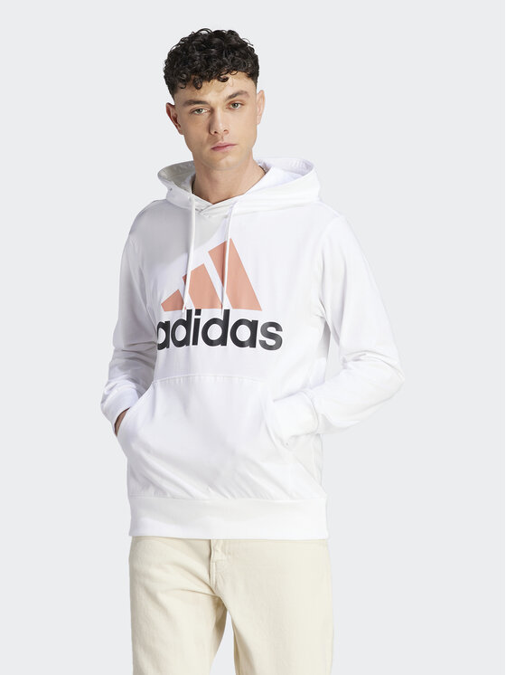 adidas adidas Bluză Essentials Logo IJ8573 Alb Regular Fit
