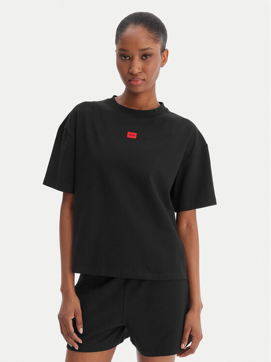 HUGO HUGO T-Shirt Signature 50556807 Černá Regular Fit