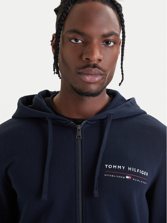 Tommy Hilfiger Tommy Hilfiger Džemperis ar kapuci Brand Love MW0MW42462 Tumši zils Regular Fit