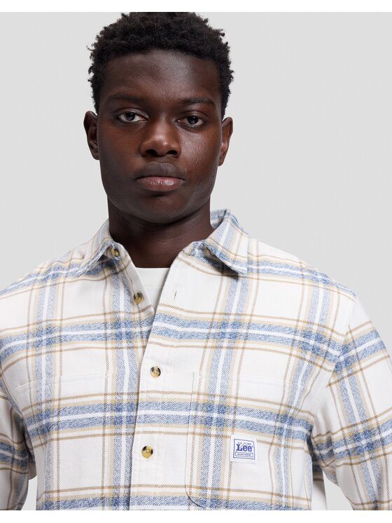 Lee Lee Koszula WORKWEAR SHIRT 2.0 Biały Relaxed Fit