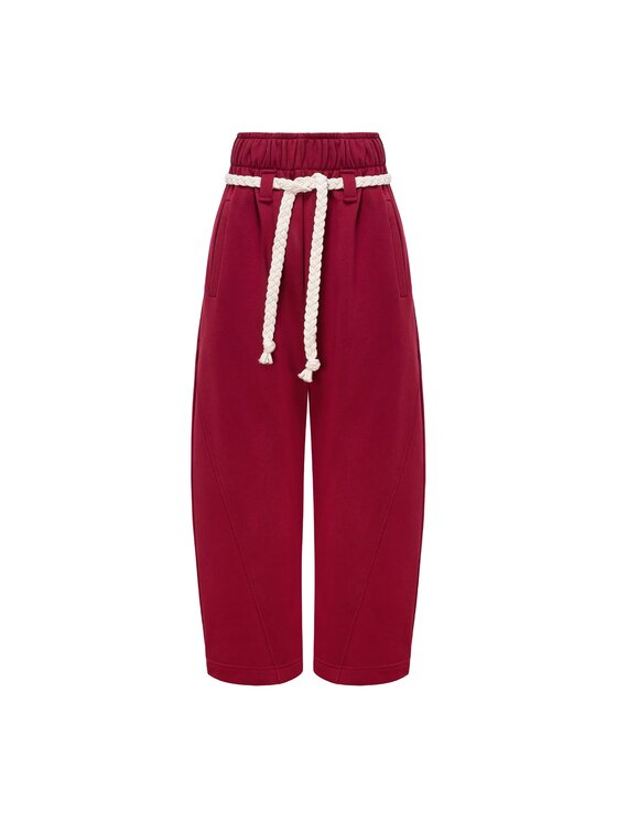 MANDRAGORA MANDRAGORA Pantaloni di tessuto Sento Bordeaux Standard Fit