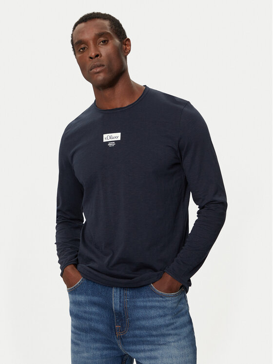s.Oliver s.Oliver Longsleeve 2150055 Dunkelblau Regular Fit