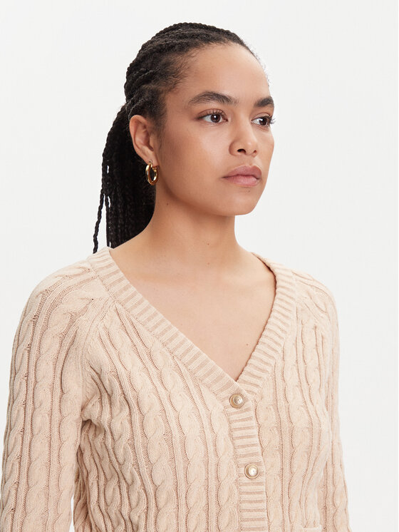 Guess Guess Kardigan W5YR15 Z3OU0 Bež Regular Fit