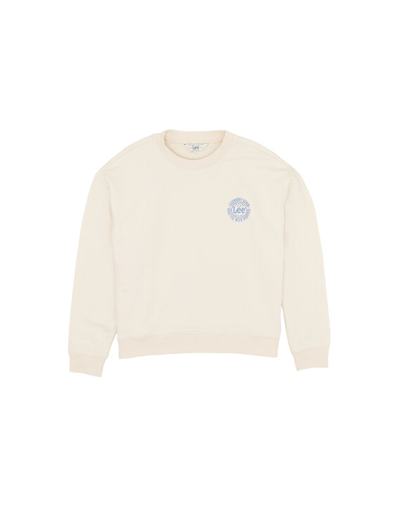 Lee Lee Felpa RELAXED GRAPHIC CREW 112363841 Écru Relaxed Fit