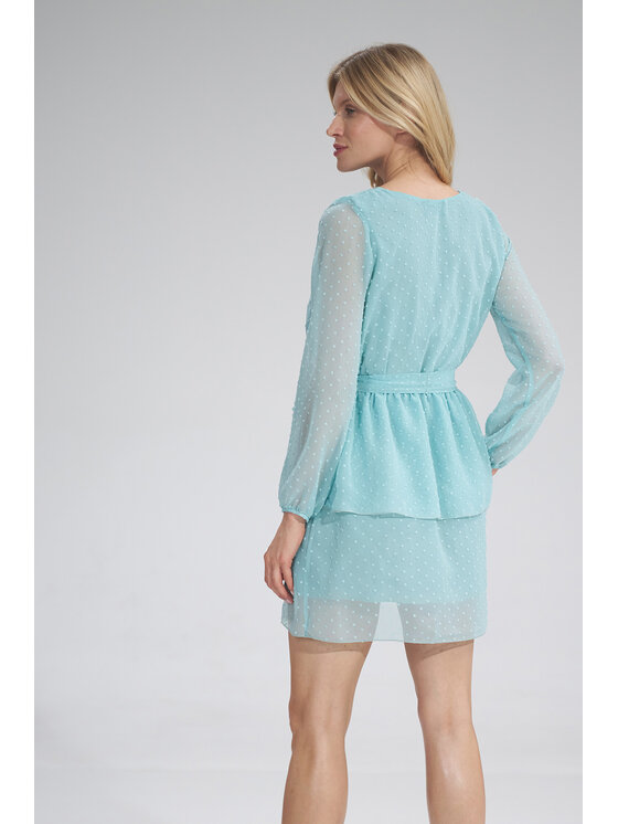 FIGL FIGL Sukienka koktajlowa M767 Zielony jasny A-Line Fit