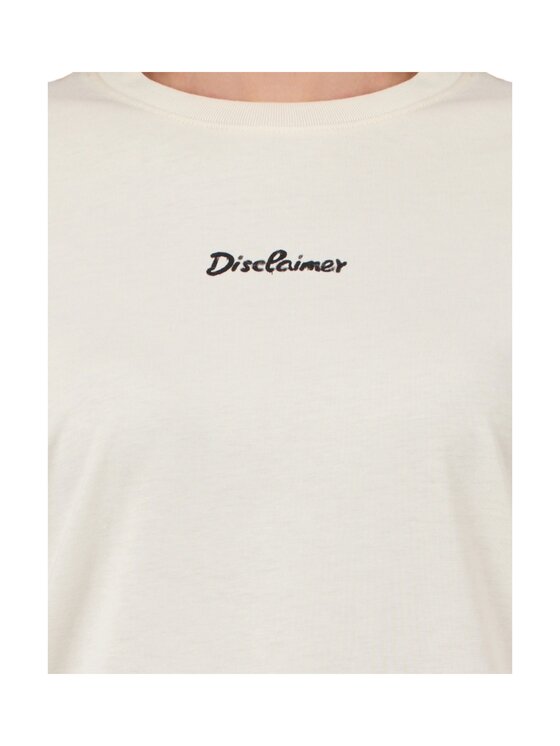 DISCLAIMER DISCLAIMER T-shirt 24ids54659-latte Bianco Regular Fit