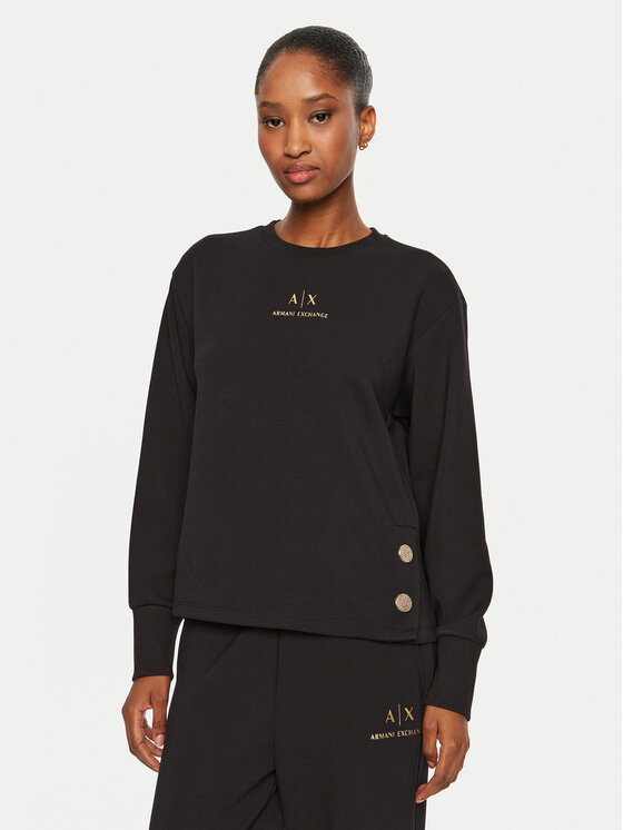 Armani Exchange Mikina 6DYM50 YJEGZ 1200 Čierna Regular Fit
