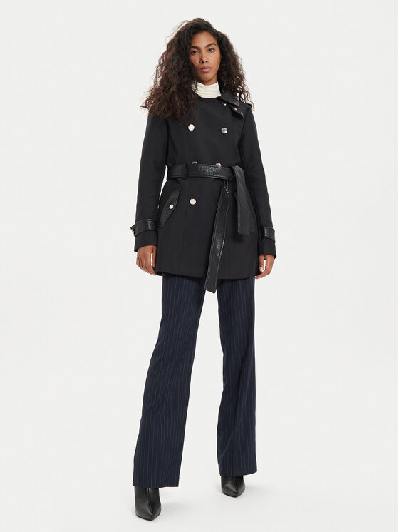 Morgane Krischer コート　黒 Morgan Trench 242-GZIMA Negru Slim Fit | Modivo.ro