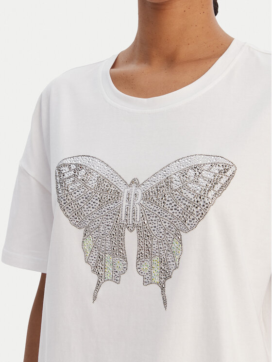 Fracomina Fracomina T-Shirt FR26ST3046J401N5 Biały Regular Fit