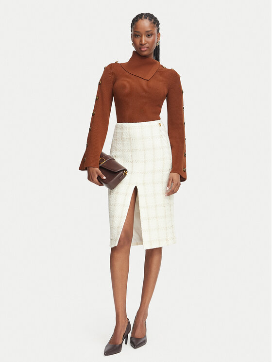 Elisabetta Franchi Elisabetta Franchi Rollkragenpullover MK-03S-66E2-V420 Braun Slim Fit