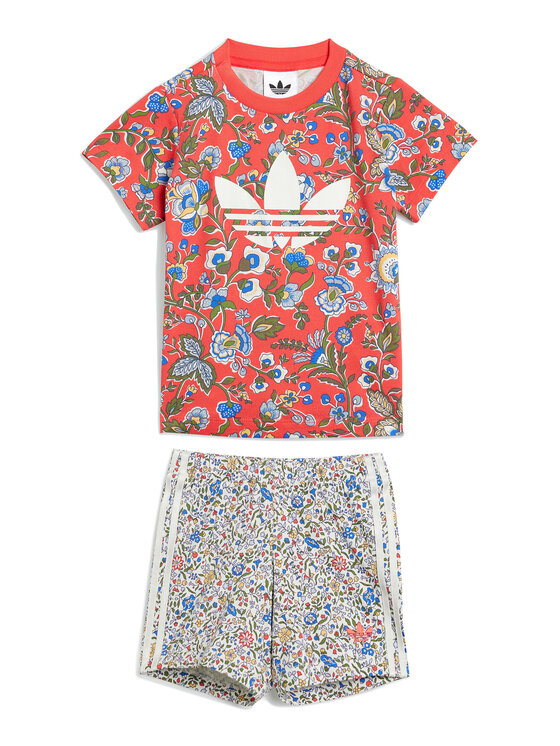 adidas adidas Set majica i hlače Liberty London JY3016 Crvena Regular Fit