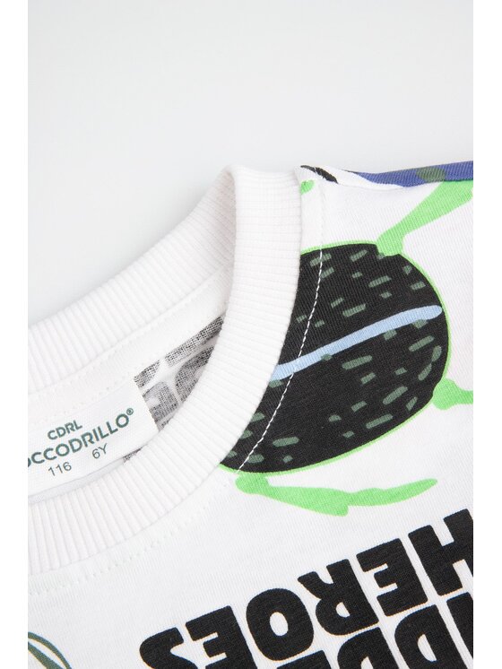 Coccodrillo Coccodrillo T-Shirt WC5143201SBK-001 Biały Regular Fit