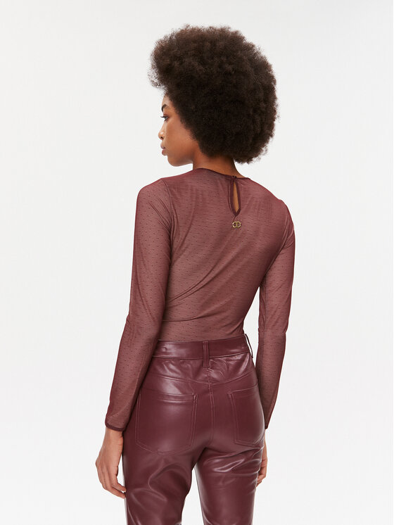 TWINSET TWINSET Body 232TT2480 Bordowy Slim Fit