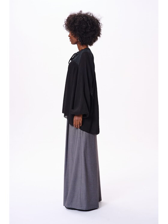 blue shadow blue shadow Bluzka Teresa Czarny Regular Fit