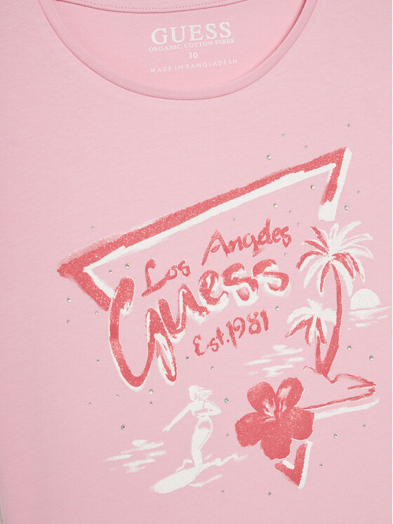 Guess Guess T-shirt J5GI30 K6YW4 Rosa Regular Fit