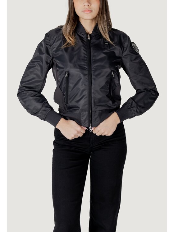 Blauer Blauer Μπουφάν δερμάτινο LAURIE Μαύρο Slim Fit