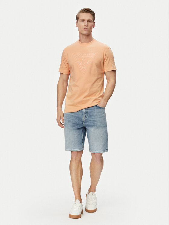 Guess Guess Дънкови шорти M6GD27 D0778 Светлосин Regular Fit