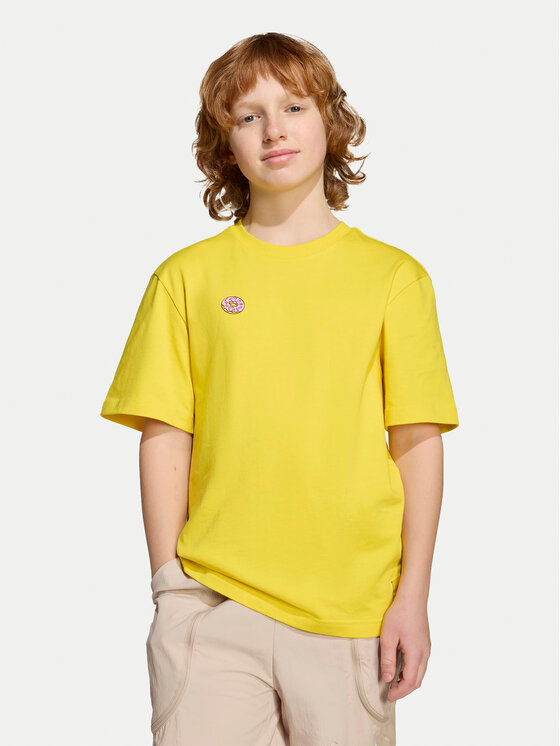 adidas T-Shirt The Simpsons Graphics JM0818 Żółty Loose Fit