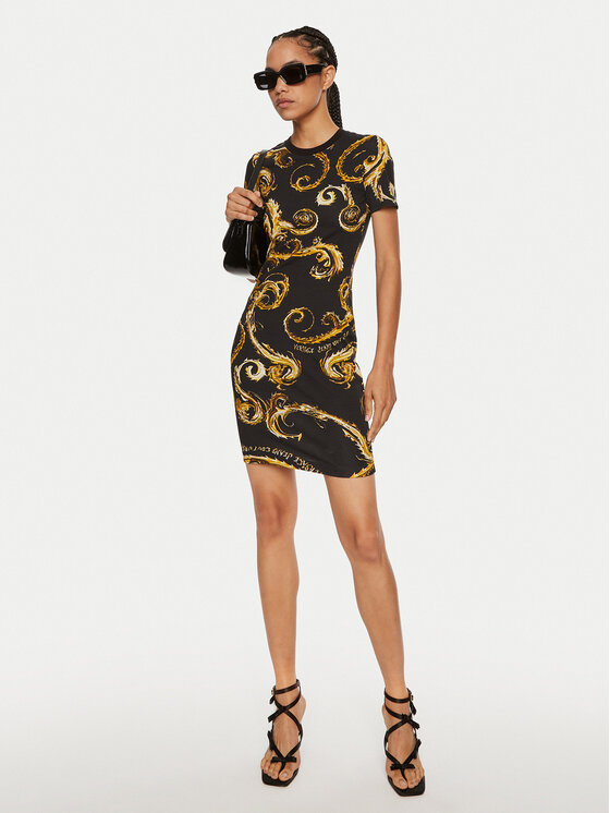 Versace Jeans Couture Versace Jeans Couture Kasdieninė suknelė 77HAO939 JS409 Juoda Slim Fit