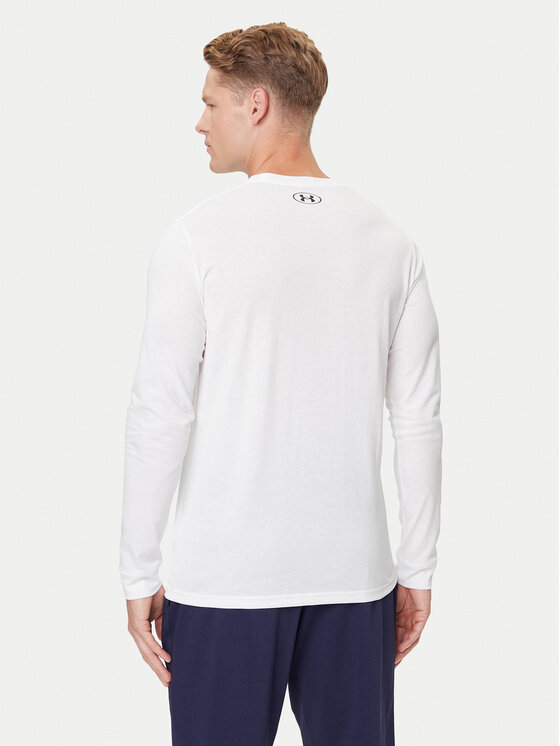 Under Armour Under Armour Longsleeve Ua Sportstyle Left Chest Ls 1329585-100 Biały Loose Fit