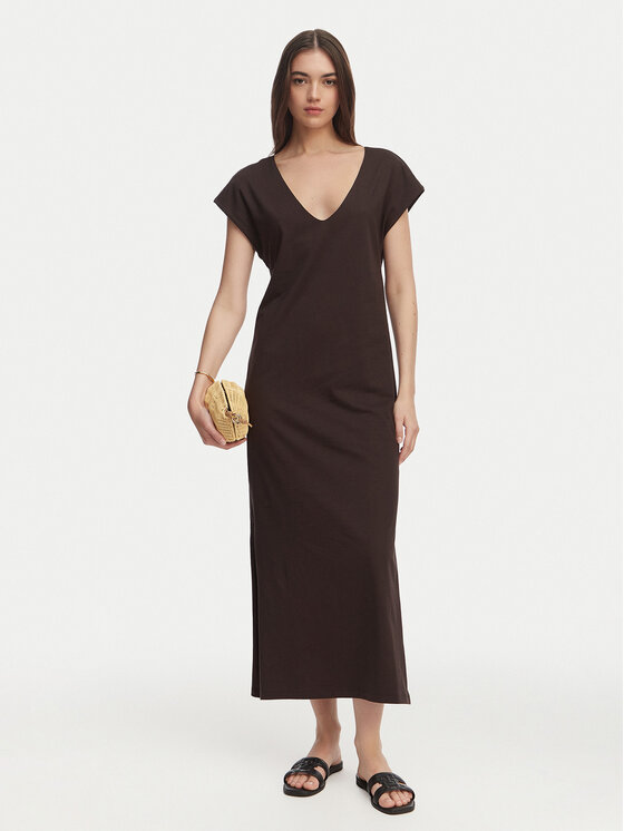 ONLY ONLY Ежедневна рокля Onlmara 15357675 Тъмнокафяв Regular Fit