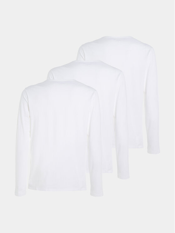Tommy Hilfiger Tommy Hilfiger Set od 3 majice dugih rukava UM0UM03022 Bijela Slim Fit