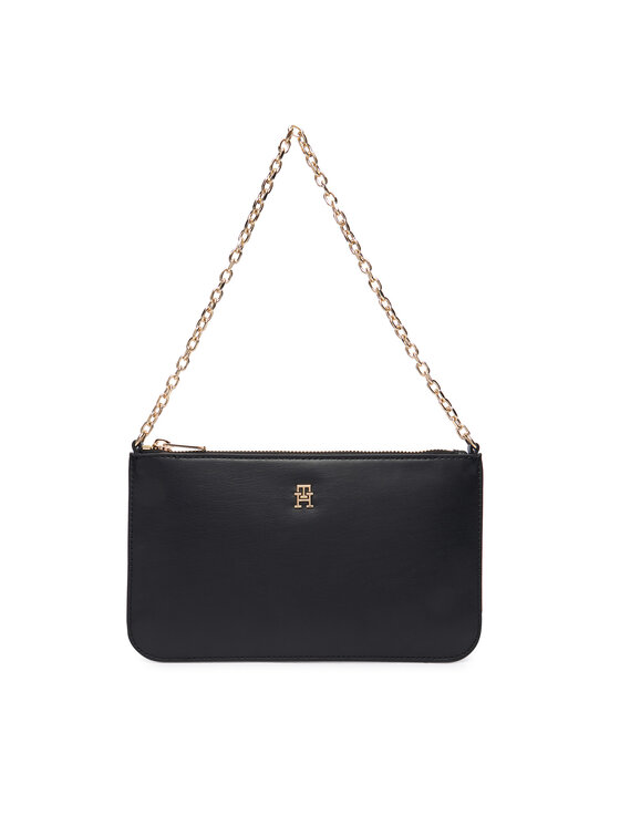 Tommy Hilfiger Tommy Hilfiger Kabelka Th Icon Chain Shoulder Pouch AW0AW18298 Černá