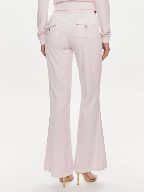 Juicy Couture Juicy Couture Donji dio trenerke Heritage Dog JCBBJ223814 Ružičasta Slim Fit