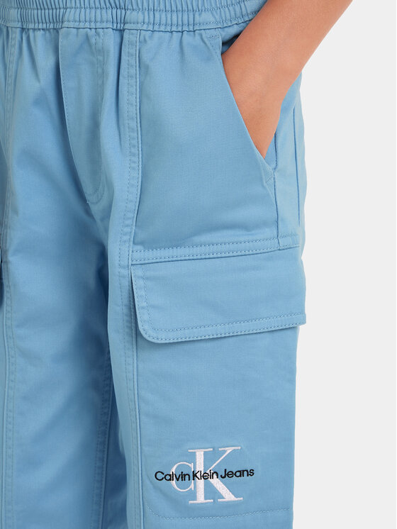 Calvin Klein Jeans Calvin Klein Jeans Jogging hlače IB0IB01675 Modra Regular Fit
