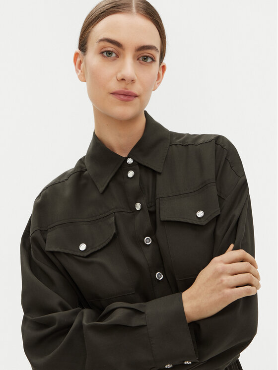 PINKO PINKO Vsakodnevna obleka Affettatrice 104147 Zelena Regular Fit