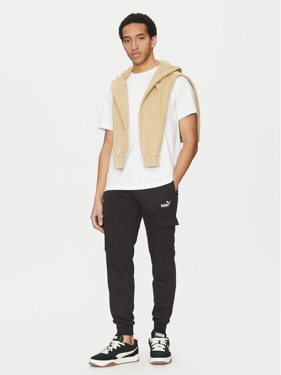 Puma Puma Donji dio trenerke Ess No. 1 Logo Cargo 682661 Crna Regular Fit