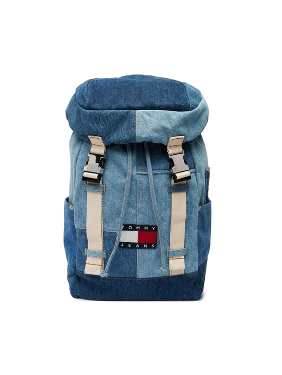 Tommy Jeans Plecak Tjm Denim Patchwork Backpack AM0AM14268 Niebieski