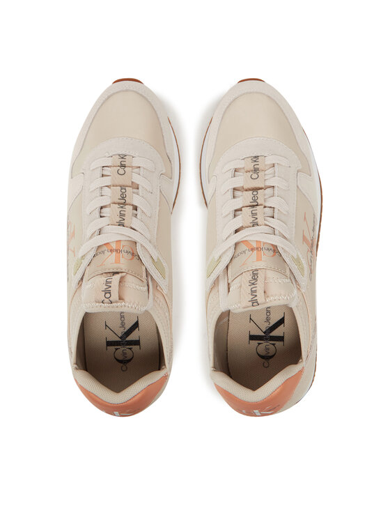 Calvin Klein Jeans Calvin Klein Jeans Sneakers Runner Sock Laceup Ny-Lth Wn YW0YW00840 Beige