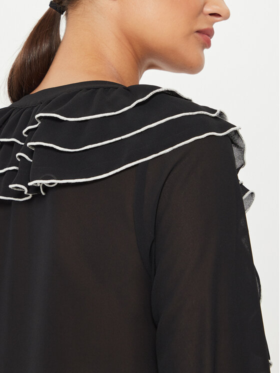Kontatto Kontatto Bluse B701C Schwarz Regular Fit