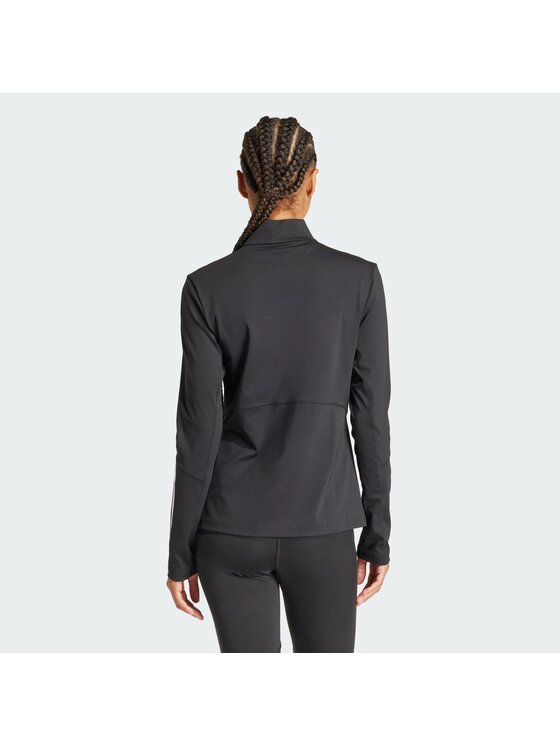 adidas adidas Bluza Hyperglam Training Quarter-Zip Czarny Slim Fit