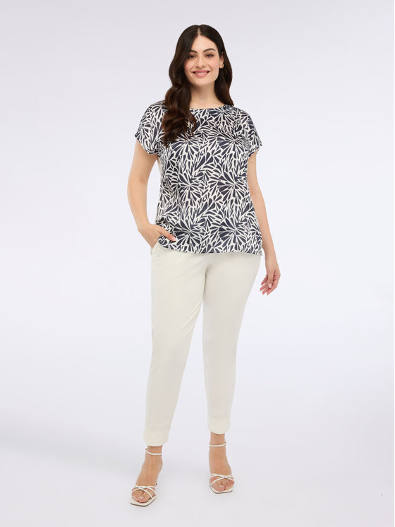 Fiorella Rubino Fiorella Rubino Bluzka G00FL008723N0S1 Niebieski Regular Fit