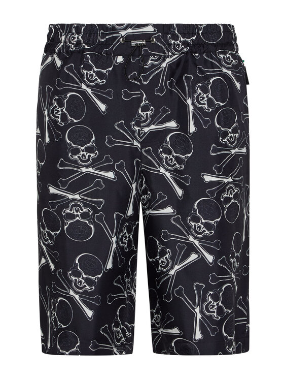 PHILIPP PLEIN PHILIPP PLEIN Szorty materiałowe 9653 Czarny Regular Fit