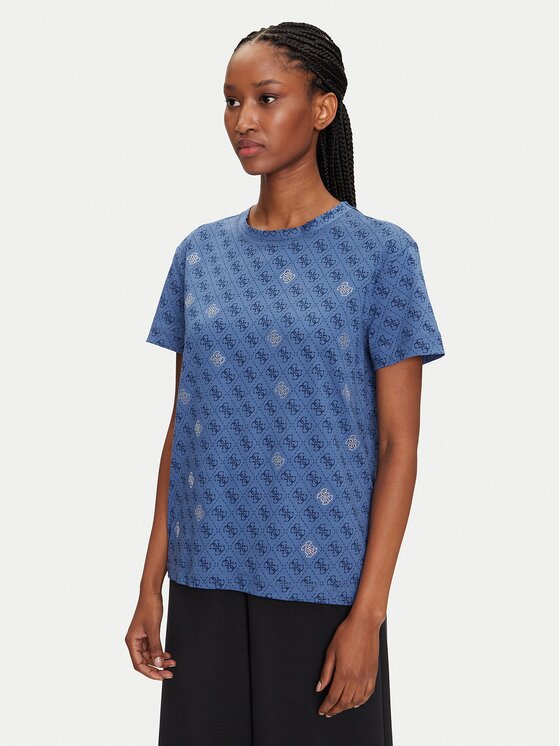 Guess Guess Tricou V5GI16 I3Z14 Bleumarin Regular Fit