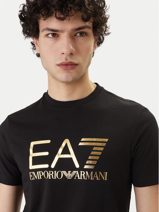 EA7 Emporio Armani EA7 Emporio Armani Tričko 7M001412 AF22264 MC004 Čierna Regular Fit