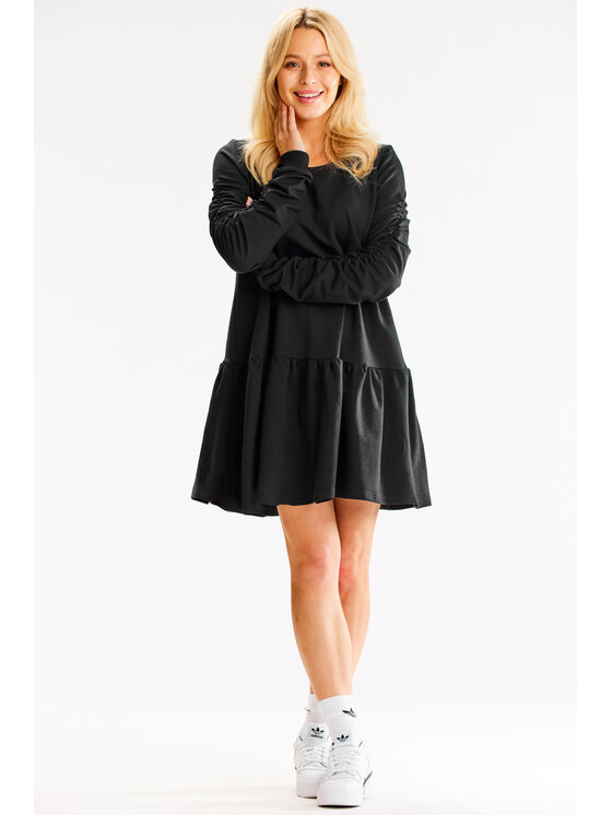 Infinite You Infinite You Sukienka dzianinowa M314 Czarny Basic Fit