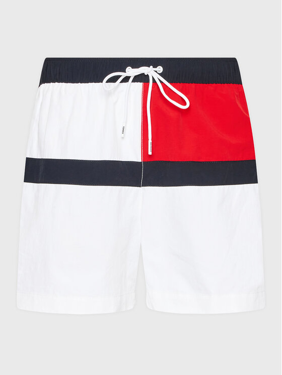 Tommy Hilfiger Tommy Hilfiger Szorty kąpielowe UM0UM02744 Biały Regular Fit