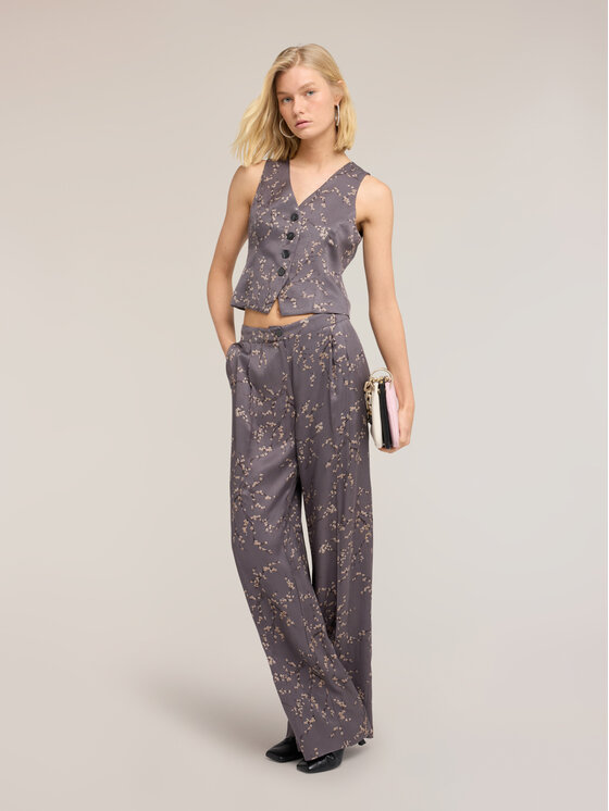 Motivi Motivi Pantaloni di tessuto P02TQ004663N0S3 Grigio Over Fit