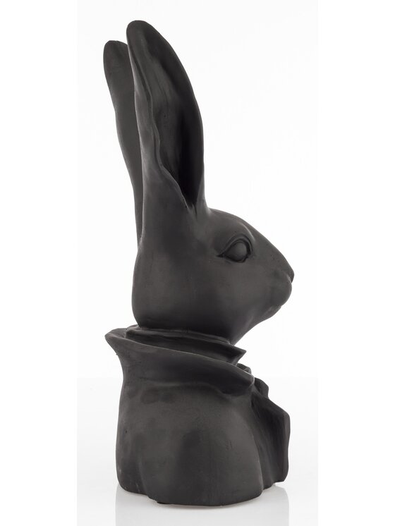 MIAhome MIAhome Figurka Figurka - popiersie królika 35x20x13 cm TORACE czarny Czarny