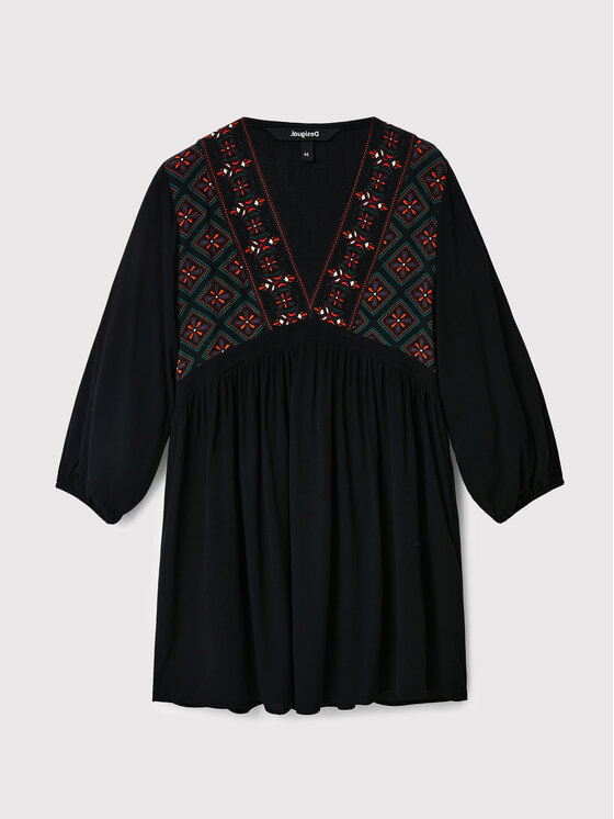 Desigual Desigual Повсякденна сукня Marian 22WWVW57 Чорний Relaxed Fit